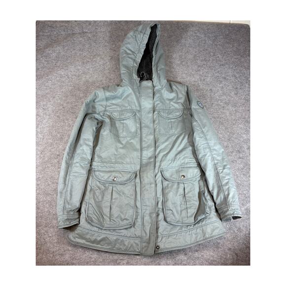 Kuhl Projekt Jacket Womens Medium Green Full Zip Sherpa Lined Hooded Outdoor - Picture 1 of 9